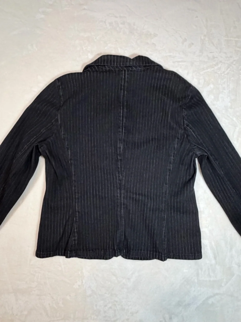 Lauren Jeans Co. Ralph Lauren Black Pinstripe Denim Jacket - 1 of 2 Piece Set - Picture 11 of 13